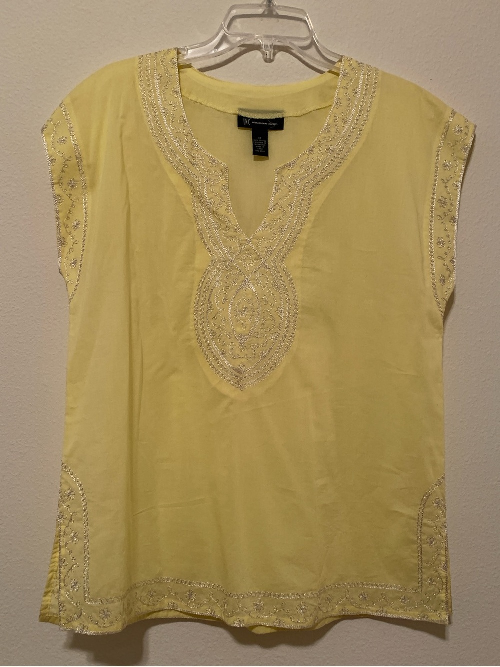 Yellow Hindu-Themed Top